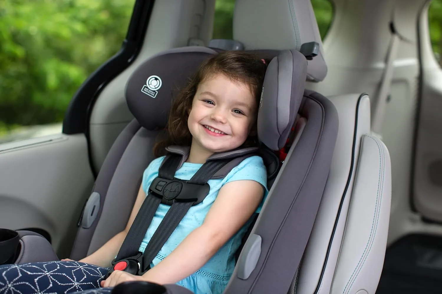 Safety 1st Grow and Go All-in-One Slim Convertible Car Seat, Rear Facing, 5-40 lbs, Forward Facing (30–65 lbs), High Back Booster Seat 40-100 pounds, Harvest Moon