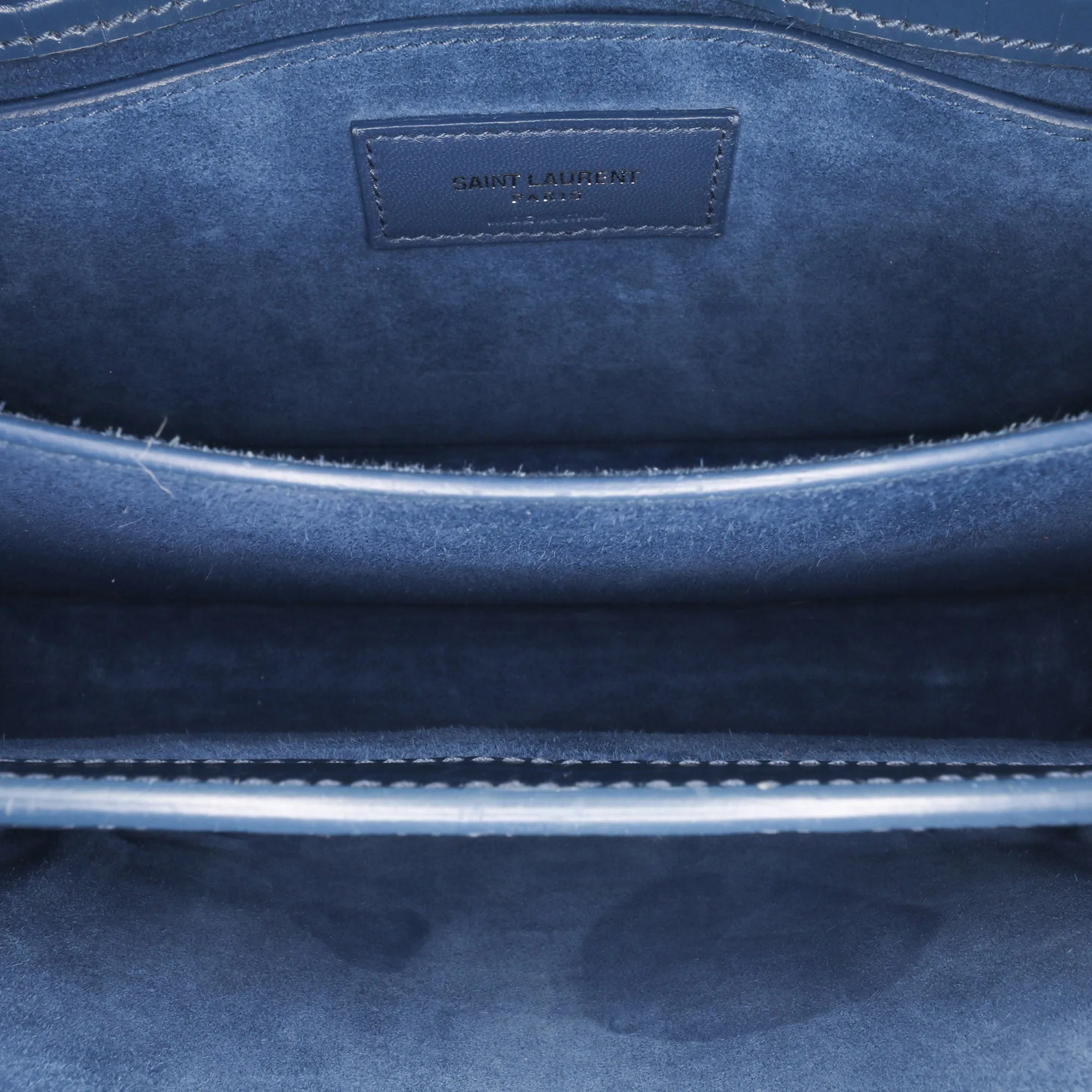 Saint Lau Medium Croc Embossed Monogram Sunset Bag