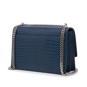 Saint Lau Medium Croc Embossed Monogram Sunset Bag