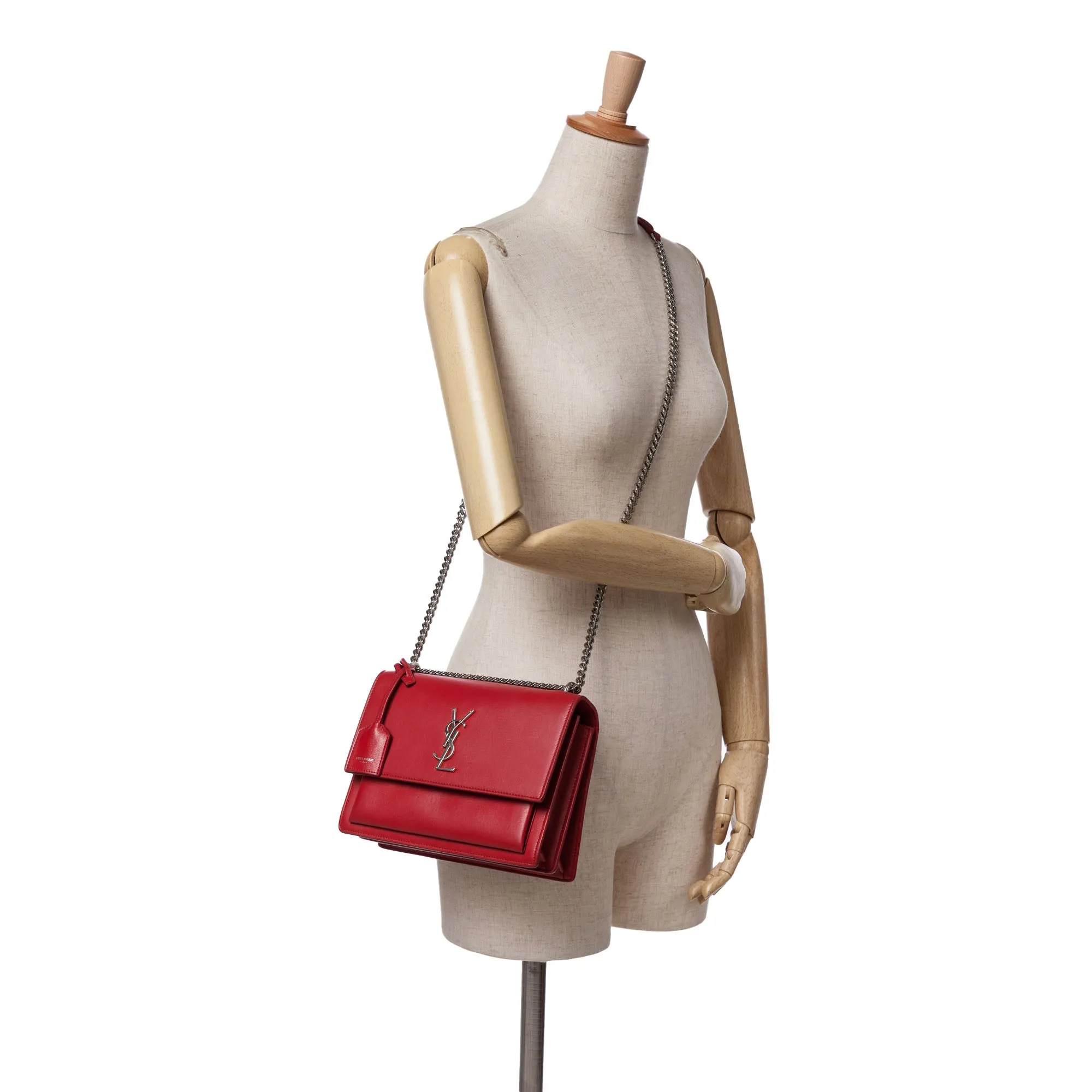 Saint Lau Medium Leather Monogram Sunset Crossbody