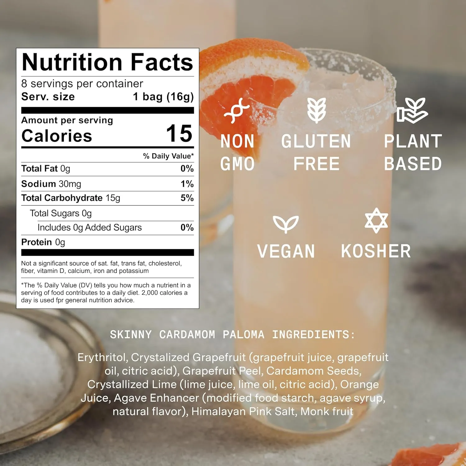 SAYSO Skinny Spicy Margarita, Skinny Hibiscus Cosmo & Skinny Cardamom Paloma Cocktail Tea Bags - - Instant Cocktail or Mocktail Mixers - No Hot Water - Home Bar - Organic Ingredients, 3-Pack