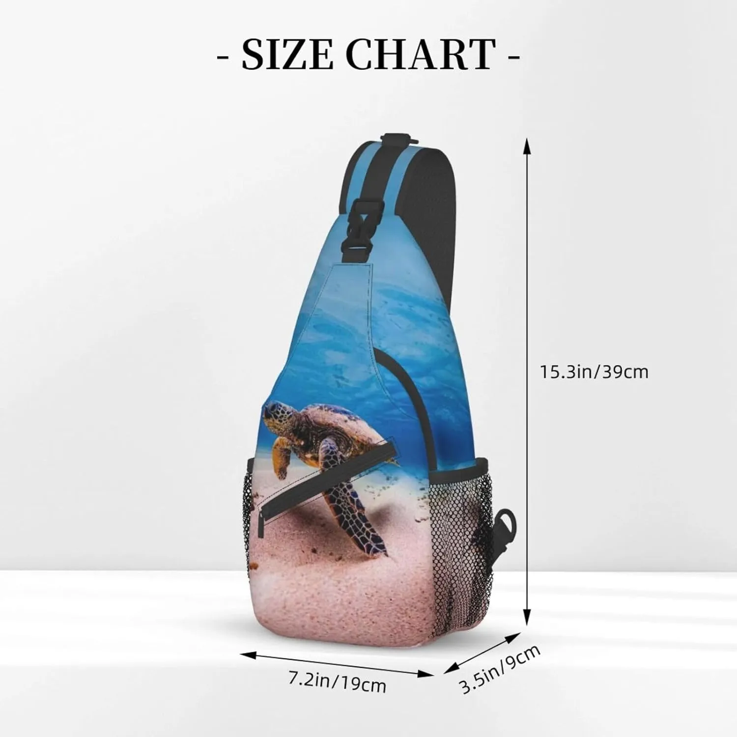 Sea Turtle Crossbody Bag Turtle Shoulder Bag Backpack Beach Sling Bag Chest Casual Daypack for Outdoor