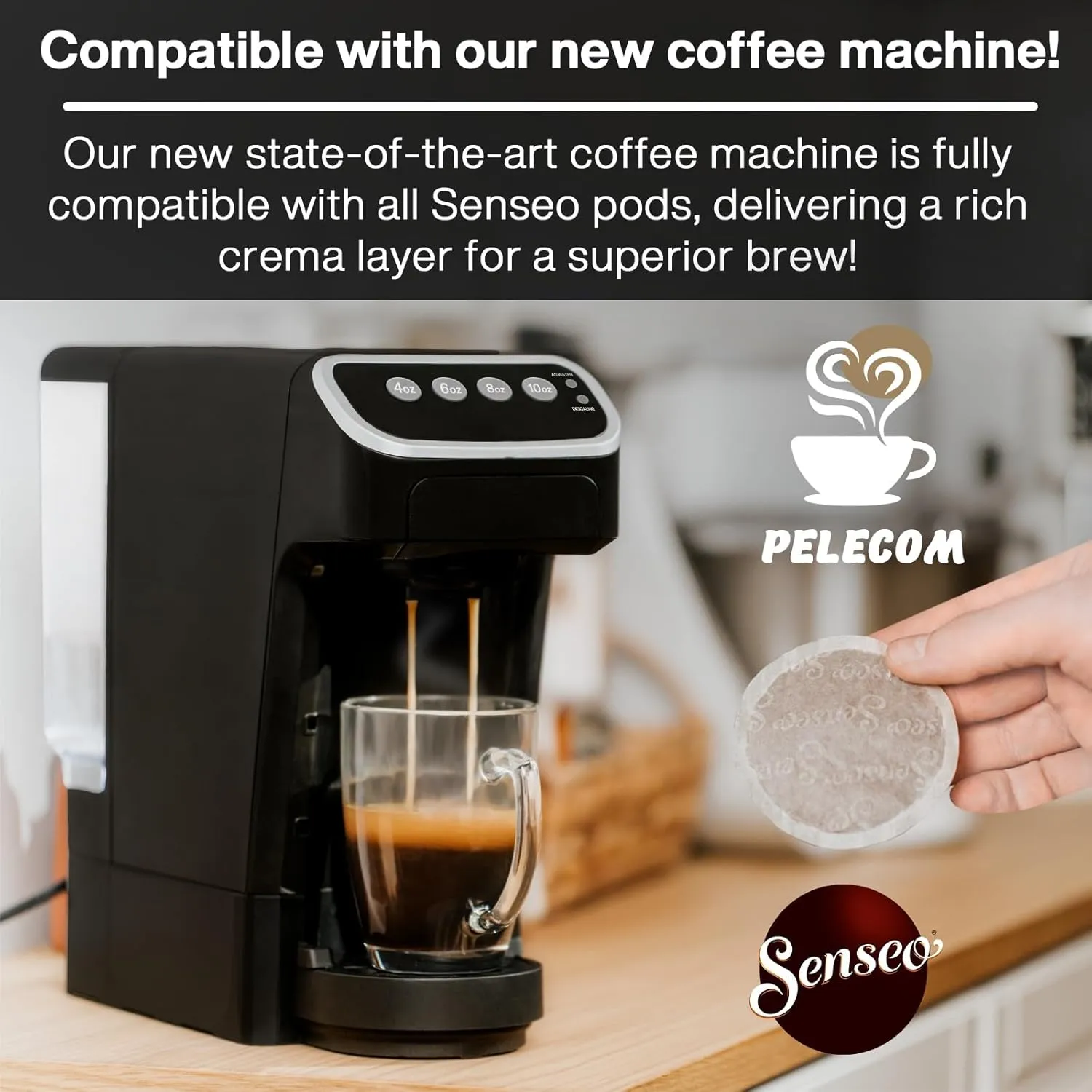 Senseo Extra Strong Dark Roast Coffee Pods, 48 Count (Pack of 10) - Single Serve Coffee Pods Bulk Pack for Senseo Coffee Machine - Compostable Coffee Pods for Hot or Iced Coffee, Cold Brew Coffee