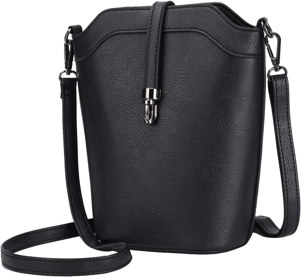 seOSTO Small Bucket Bag, Cell Phone Purse,Leather Purses For Women,Gift for Teenage Girls