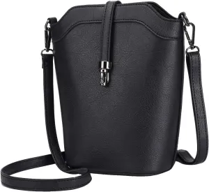 seOSTO Small Bucket Bag, Cell Phone Purse,Leather Purses For Women,Gift for Teenage Girls
