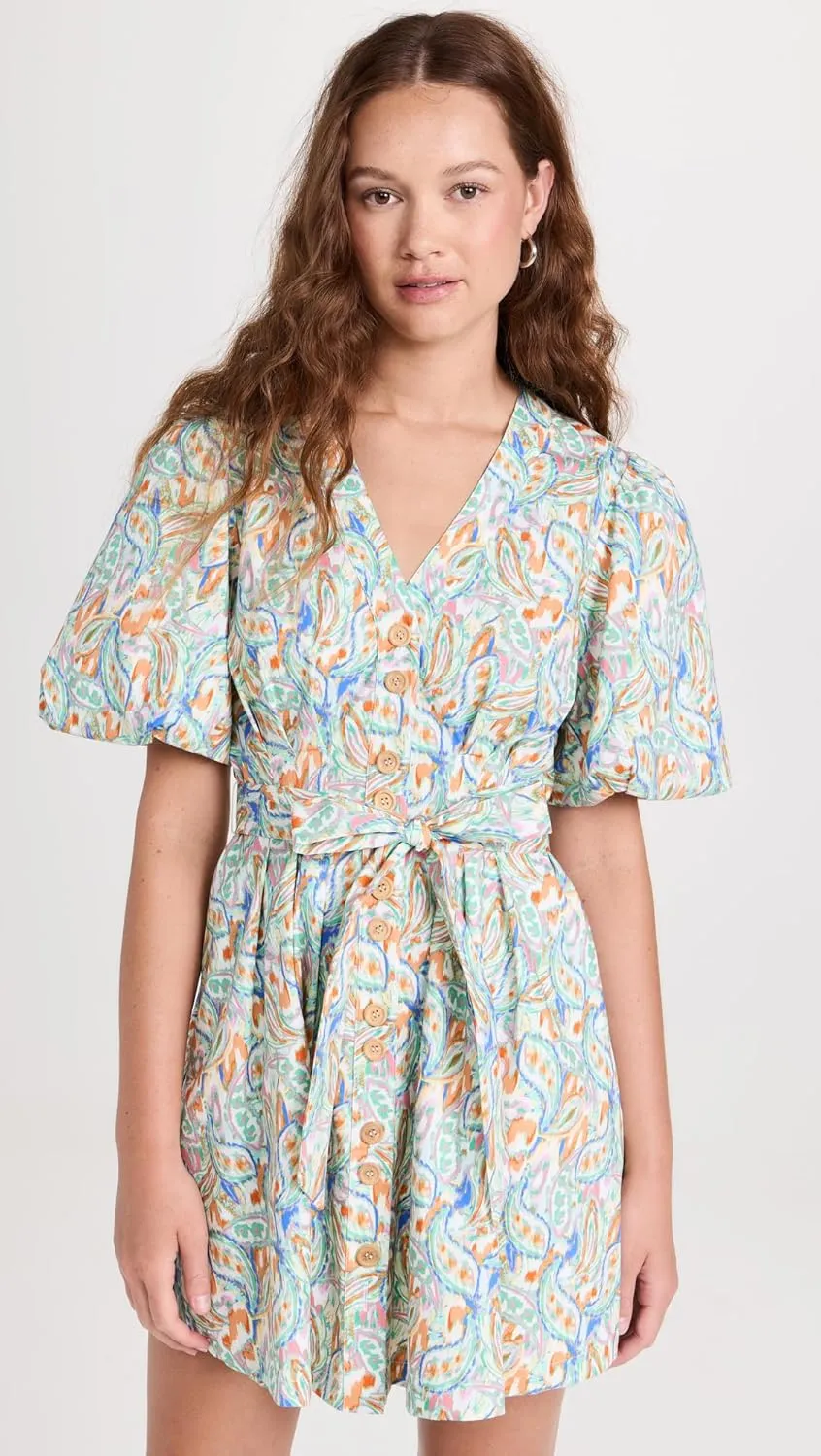 Shoshanna Women's Camaro Puff Sleeve Mini Dress