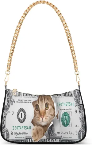 Shoulder Bag for Women Hobo Tote Handbag Gold Chain Crossbody Bag with Zipper Clutch Purse Handbags