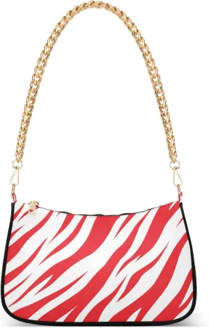 Shoulder Bag for Women Hobo Tote Handbag Gold Chain Crossbody Bag with Zipper Clutch Purse Handbags