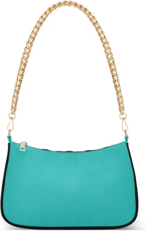 Shoulder Bag for Women Hobo Tote Handbag Gold Chain Crossbody Bag with Zipper Clutch Purse Handbags