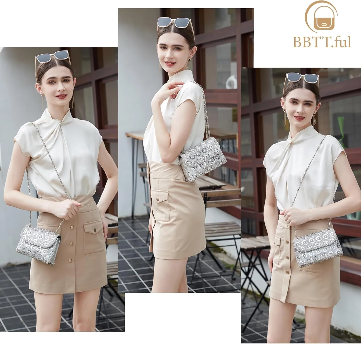 Shoulder Bags Crossbody Bag Purses Handbags Crystals Rhinestone Evening Bag for Women Clutch Purse with Chain
