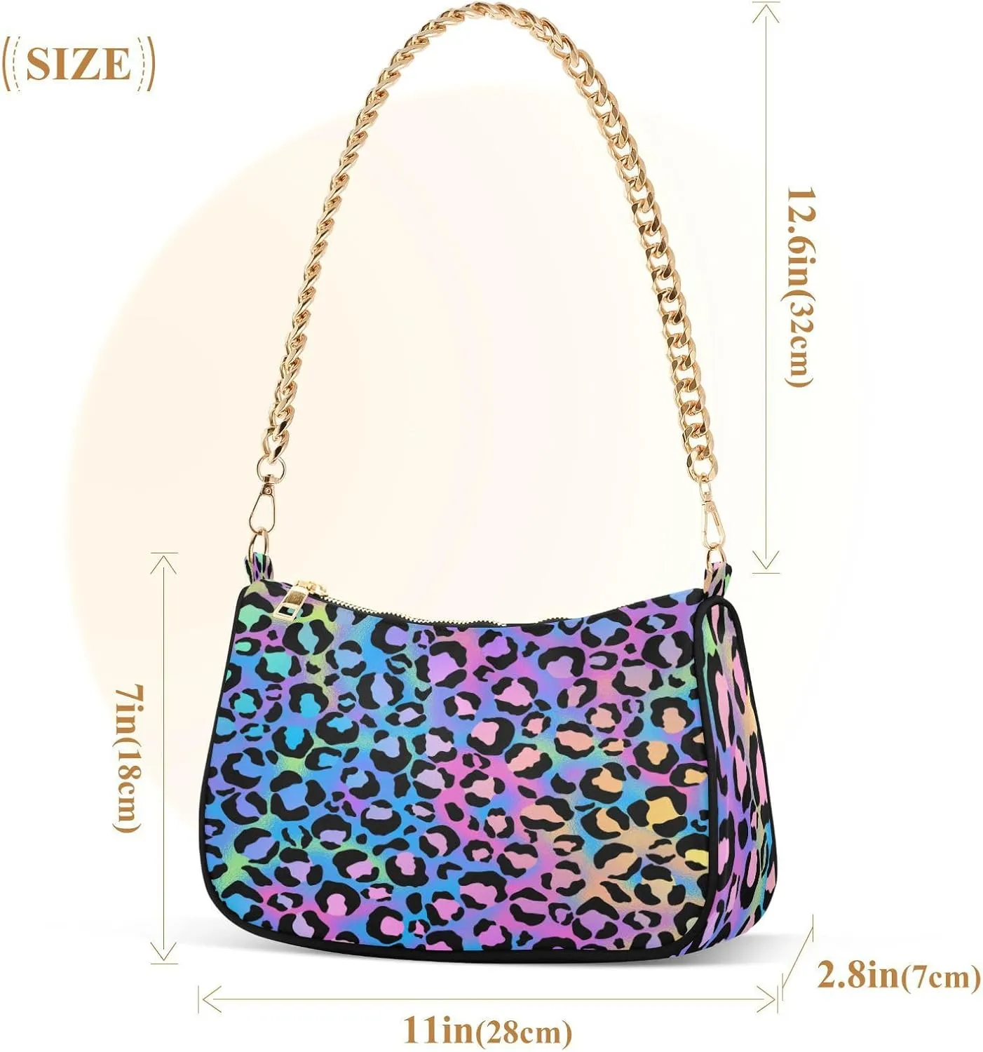 Shoulder Bags for Women Animal Zebra Leopard Cheetah Tiger Print Hobo Tote Handbag Small Clutch Purse with Zipper Closure