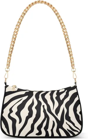 Shoulder Bags for Women Animal Zebra Leopard Cheetah Tiger Print Hobo Tote Handbag Small Clutch Purse with Zipper Closure