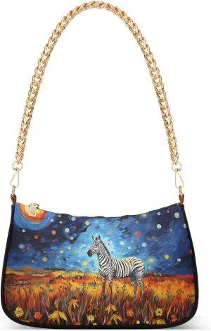 Shoulder Bags for Women Animal Zebra Leopard Cheetah Tiger Print Hobo Tote Handbag Small Clutch Purse with Zipper Closure