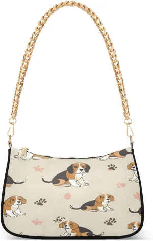 Shoulder Bags for Women Beagle Dog Hobo Tote Handbag Small Clutch Purse with Zipper Closure47