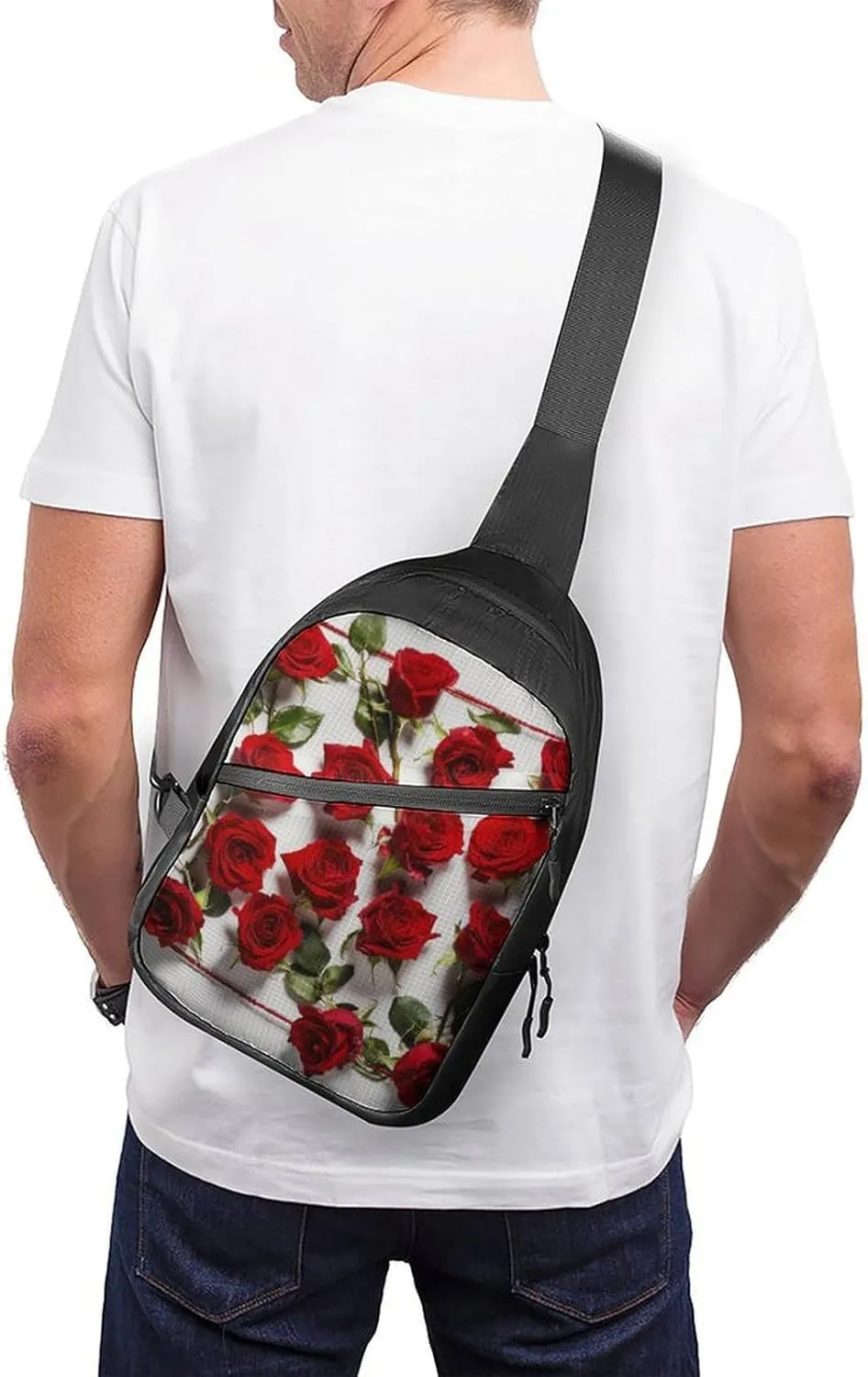 Sling Bag for Women Men Crossbody Sling Backpack Colorful Garden Chest Bags Shoulder Backpack Travel Hiking Daypack