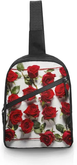 Sling Bag for Women Men Crossbody Sling Backpack Colorful Garden Chest Bags Shoulder Backpack Travel Hiking Daypack