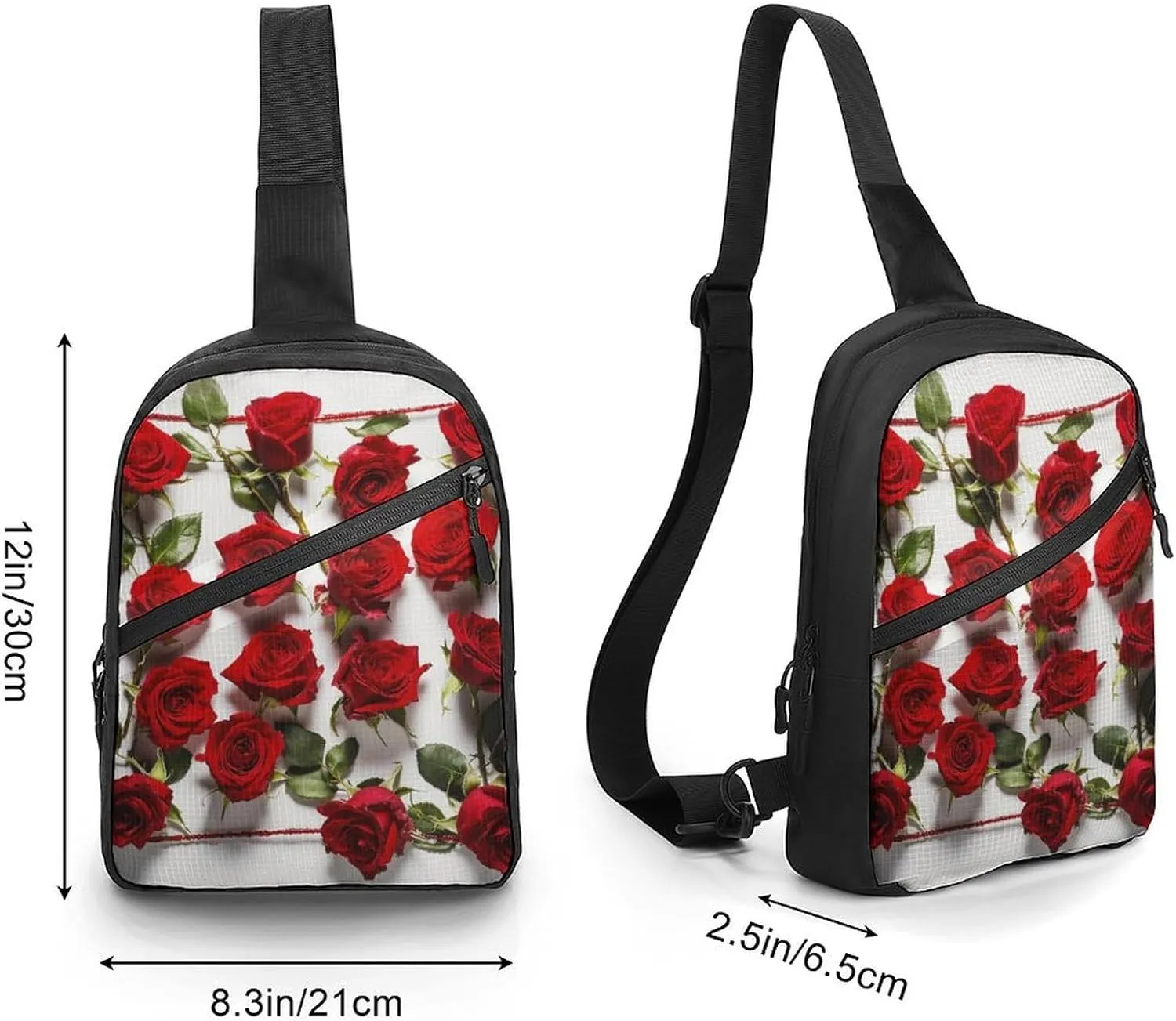 Sling Bag for Women Men Crossbody Sling Backpack Colorful Garden Chest Bags Shoulder Backpack Travel Hiking Daypack
