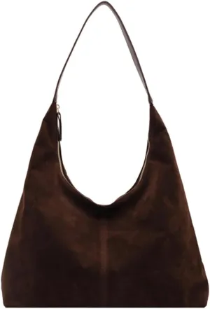 Slouchy Suede Shoulder Bags For Women Underarm Bag Womens Tote Bag Work Purses Crescent Bag Suede Handbag Travel Winter Fall