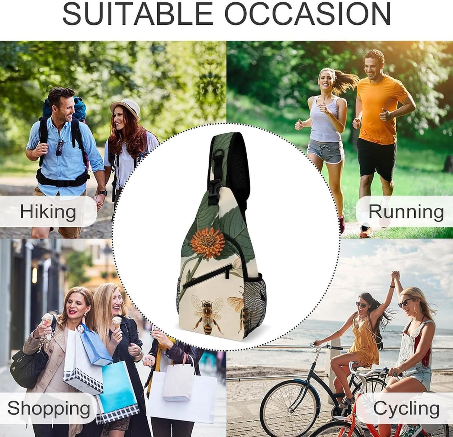 Small Crossbody Sling Backpack Flag of Venezuela Chest Bags for Traveling Chest Fashion Shoulder Bag