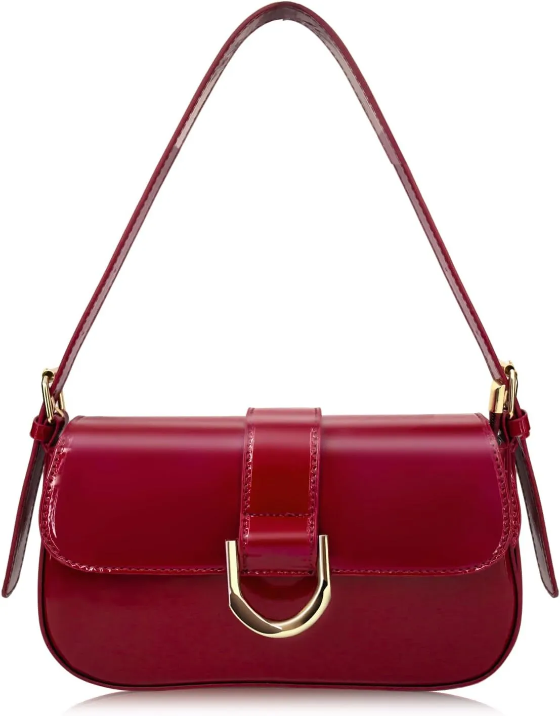 Small Shoulder Bag for Women, Red Retro Y2K Purse Trendy Crossbody Red Bag Handbag Top Handle Hobo Underarm Clutch bag 2025