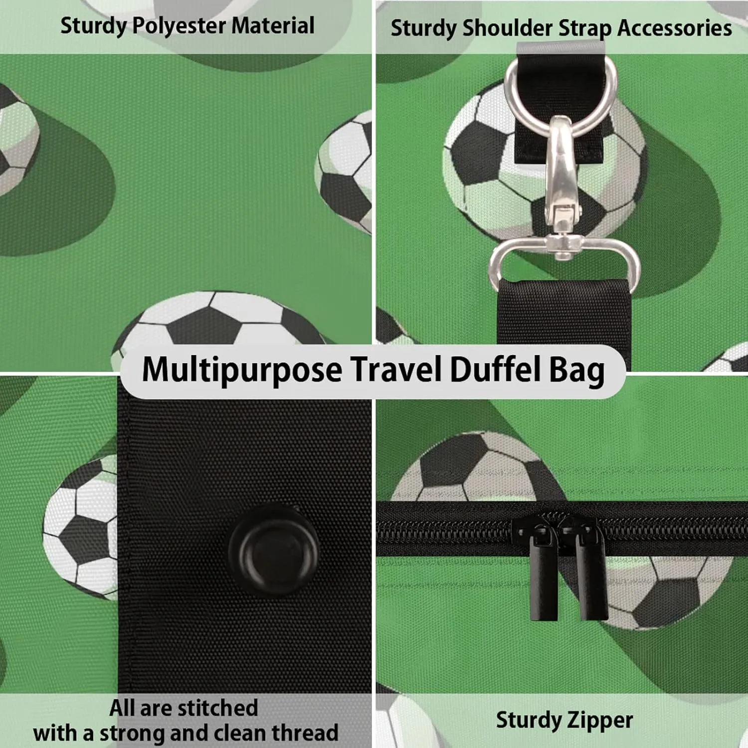 Soccer Ball Travel Bag for Men Women, Gym Duffle Bags for Travel, Carry On Luggage Bag, Weekender Overnight Workout Bags