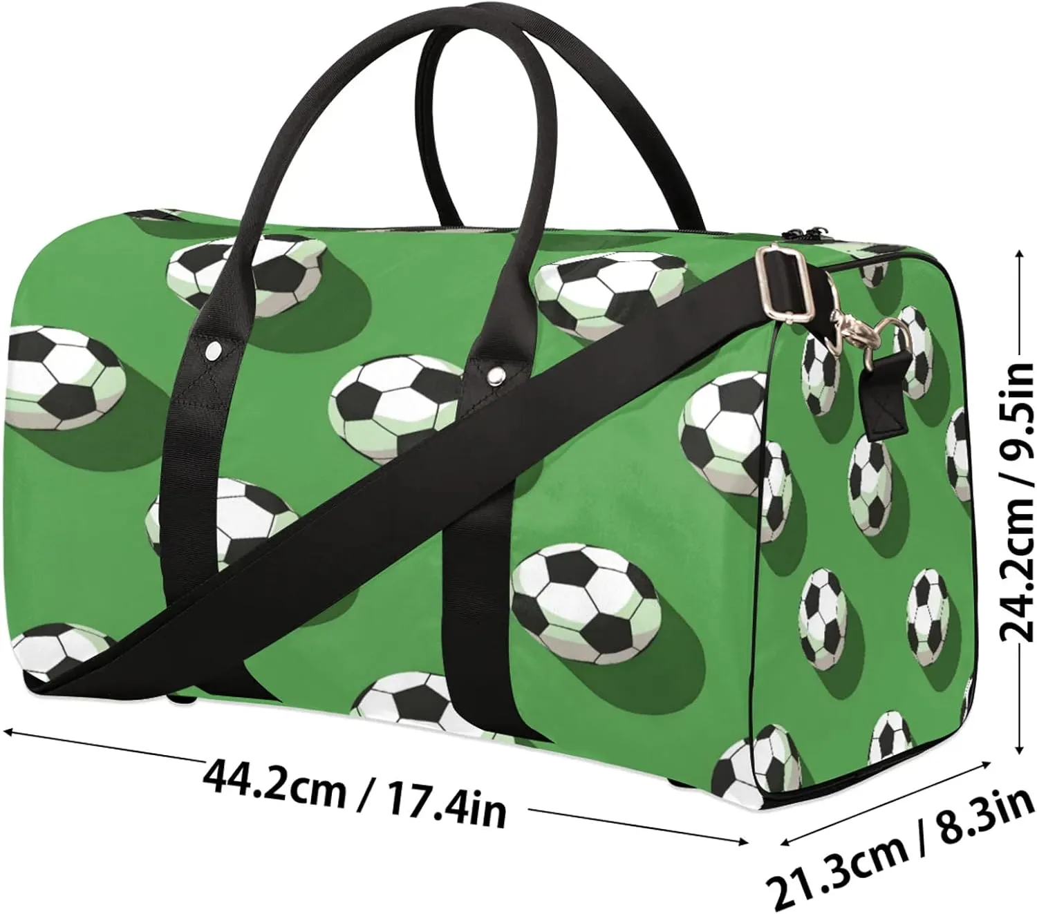 Soccer Ball Travel Bag for Men Women, Gym Duffle Bags for Travel, Carry On Luggage Bag, Weekender Overnight Workout Bags
