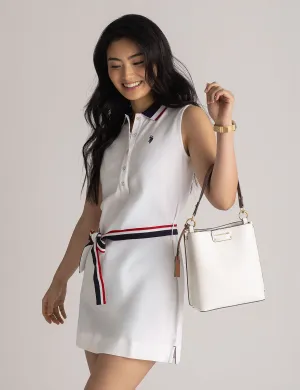 SOLID BUCKET BAG WITH CROSSBODY STRAP