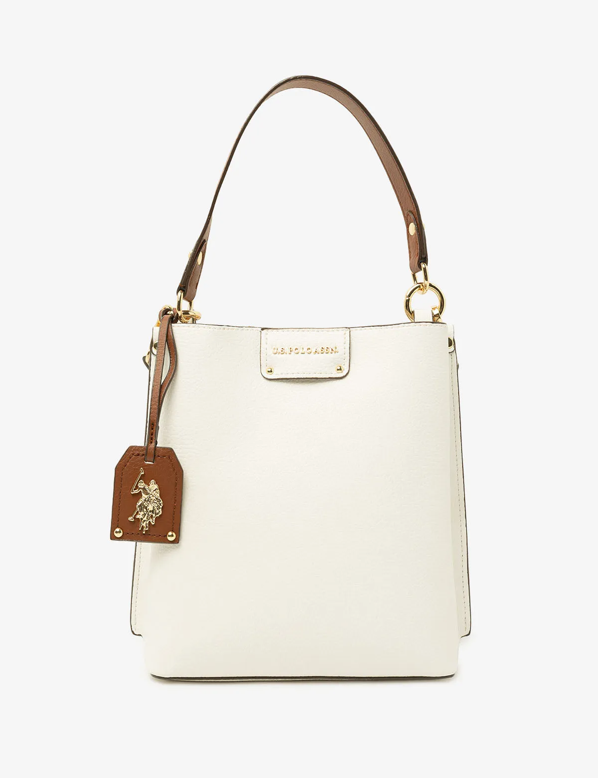 SOLID BUCKET BAG WITH CROSSBODY STRAP