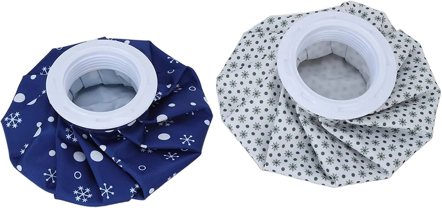 Sorandy 2pcs 6in Small Reusable Ice Bags Hot Water Bag with Cover, Ice Pack for Injuries, No Leak Waterproof Ice Pack Bags for Pain Relief, Swelling, Wisdom Teeth, Headache