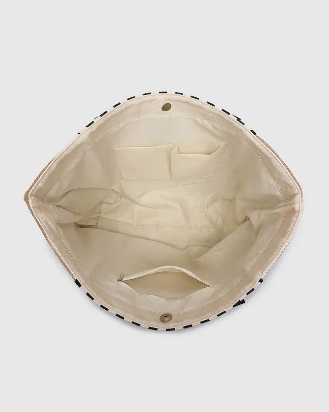 Sorrento Canvas Beach Bags - Taupe