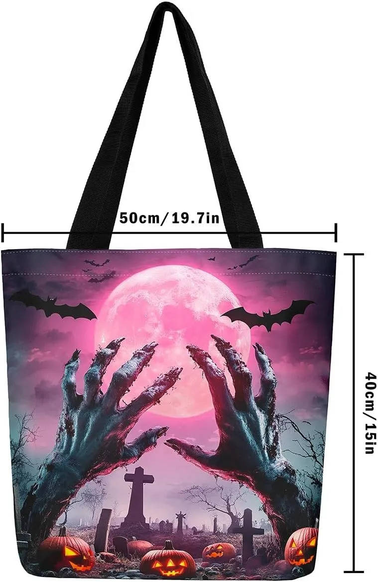 Spiral Tie Dye Canvas Tote Bag,Gradient Rainbow Shoulder Bag Colorful Stripes Line Art Swirl Shoulder Bag