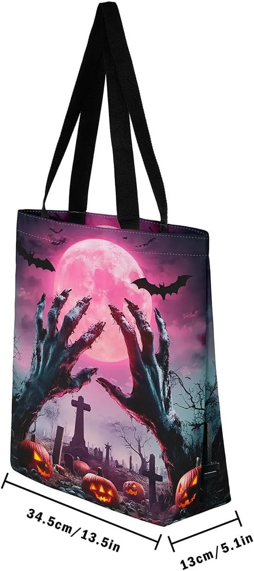 Spiral Tie Dye Canvas Tote Bag,Gradient Rainbow Shoulder Bag Colorful Stripes Line Art Swirl Shoulder Bag