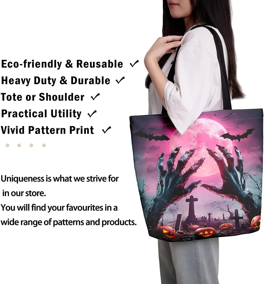 Spiral Tie Dye Canvas Tote Bag,Gradient Rainbow Shoulder Bag Colorful Stripes Line Art Swirl Shoulder Bag