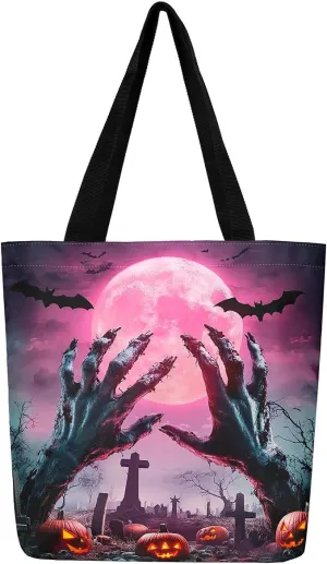 Spiral Tie Dye Canvas Tote Bag,Gradient Rainbow Shoulder Bag Colorful Stripes Line Art Swirl Shoulder Bag