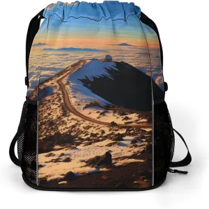 Sports Belt Pocket (dry And Wet Separation), Mauna Kea Summit Sunset Print Gym Bag Durable And Convenient for Travel,gym,work