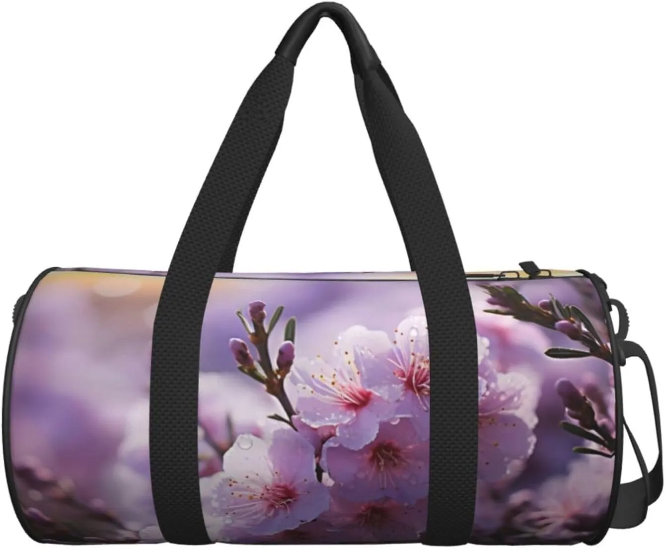 Sports Gym Bag for Women Men Travel Duffel Bag Tote Weekender Bag Carry on Overnight Bag for Travel Swimming Fitness Workout Sports Cherry Blossom Duffle Bag