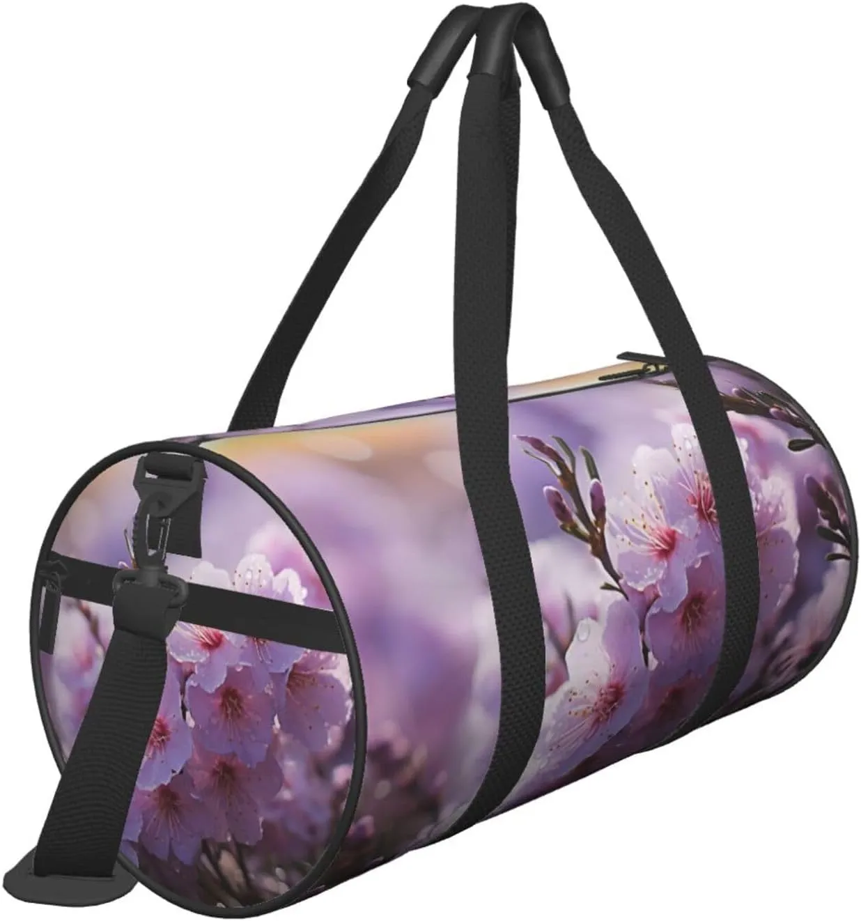 Sports Gym Bag for Women Men Travel Duffel Bag Tote Weekender Bag Carry on Overnight Bag for Travel Swimming Fitness Workout Sports Cherry Blossom Duffle Bag