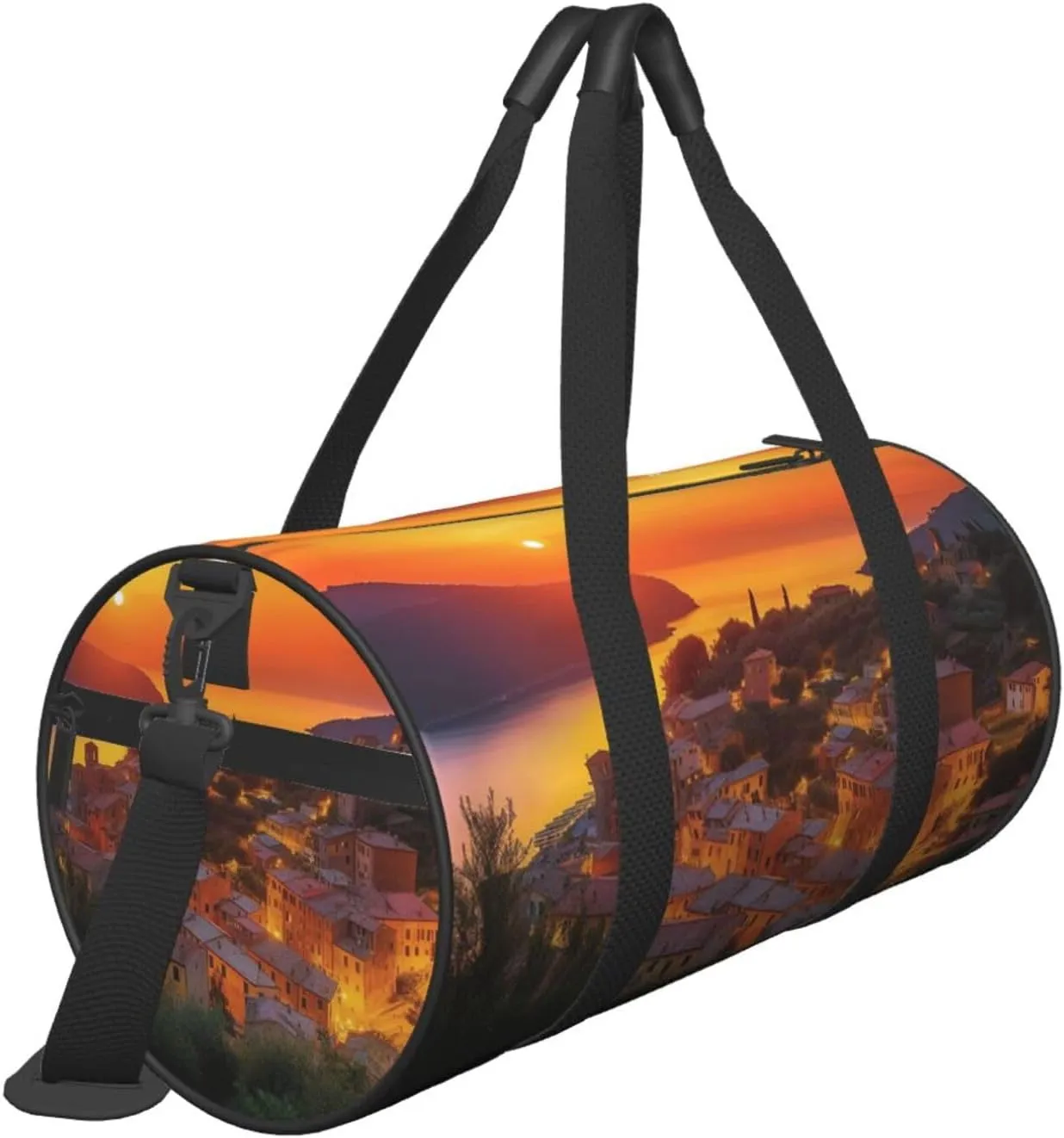 Sports Gym Bag for Women Men Travel Duffel Bag Tote Weekender Bag Carry on Overnight Bag for Travel Swimming Fitness Workout Sports Italian Sunset Duffle Bag