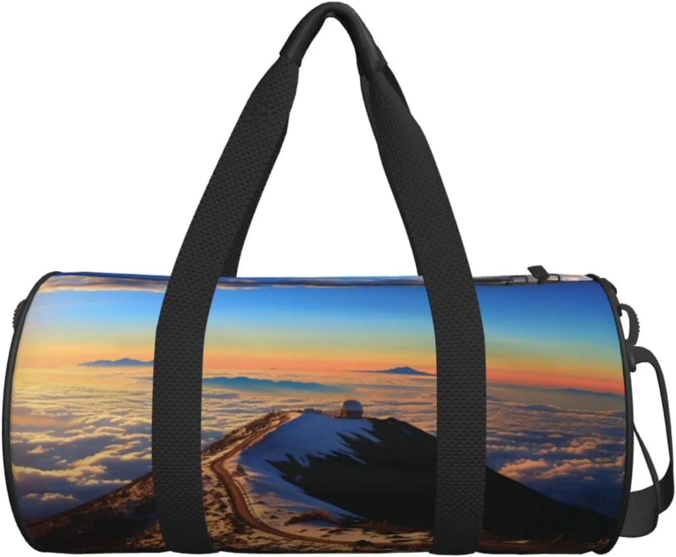 Sports Gym Bag for Women Men Travel Duffel Bag Tote Weekender Bag Carry on Overnight Bag for Travel Swimming Fitness Workout Sports Mauna Kea Summit Sunset Duffle Bag