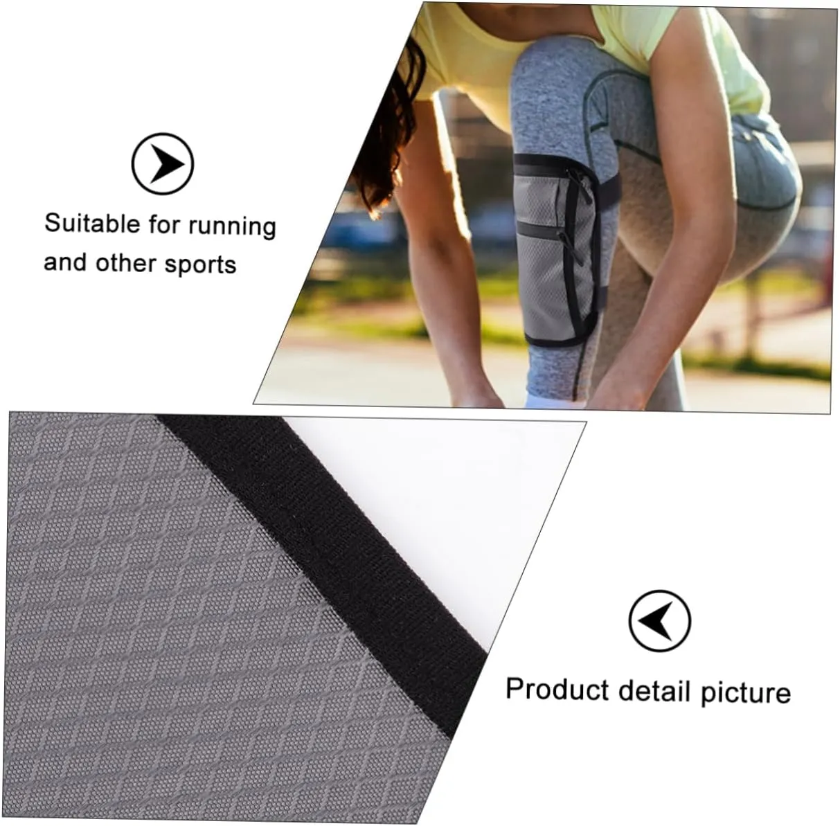 Sports Leg Bag Leg Ankle Pouch Mobile Phone Calf Bag for Outdoor Activities