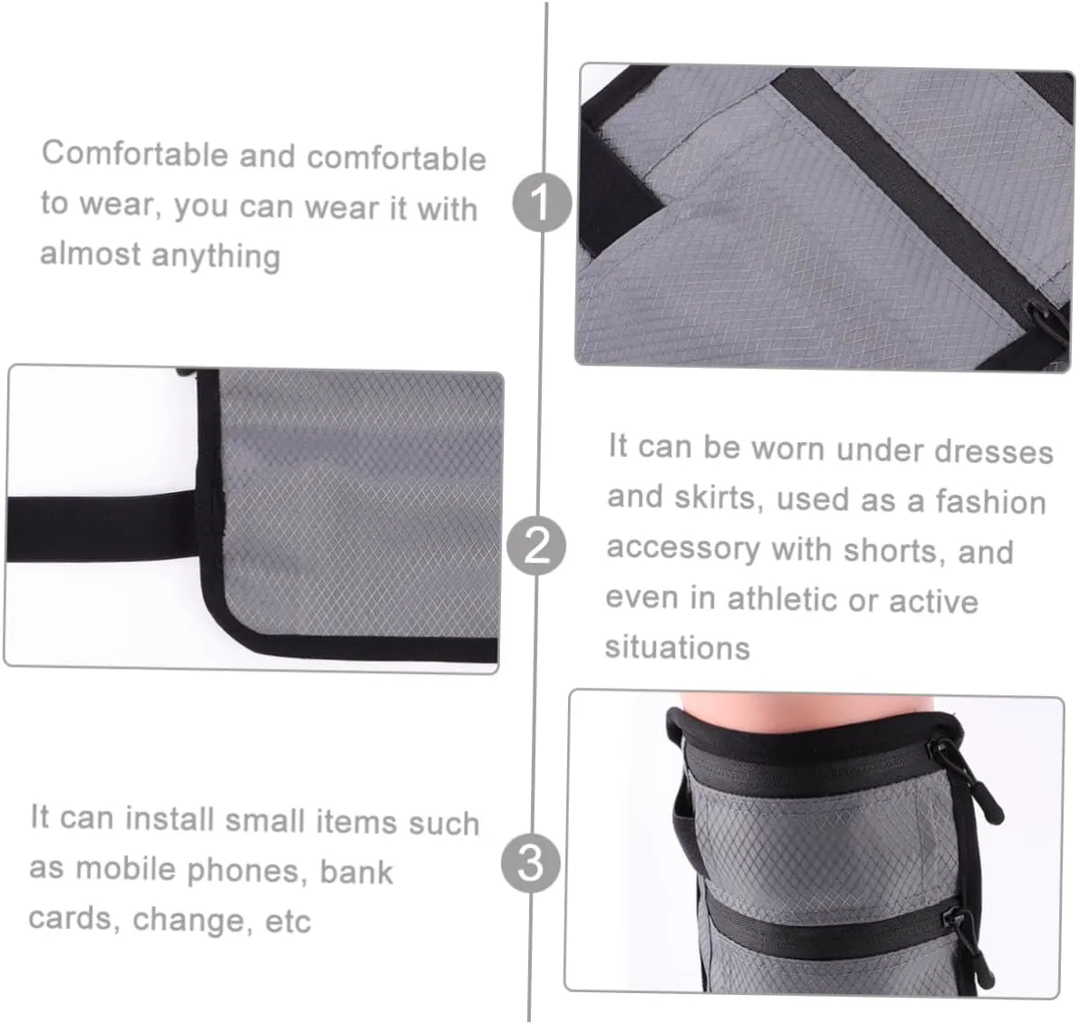 Sports Leg Bag Leg Ankle Pouch Mobile Phone Calf Bag for Outdoor Activities