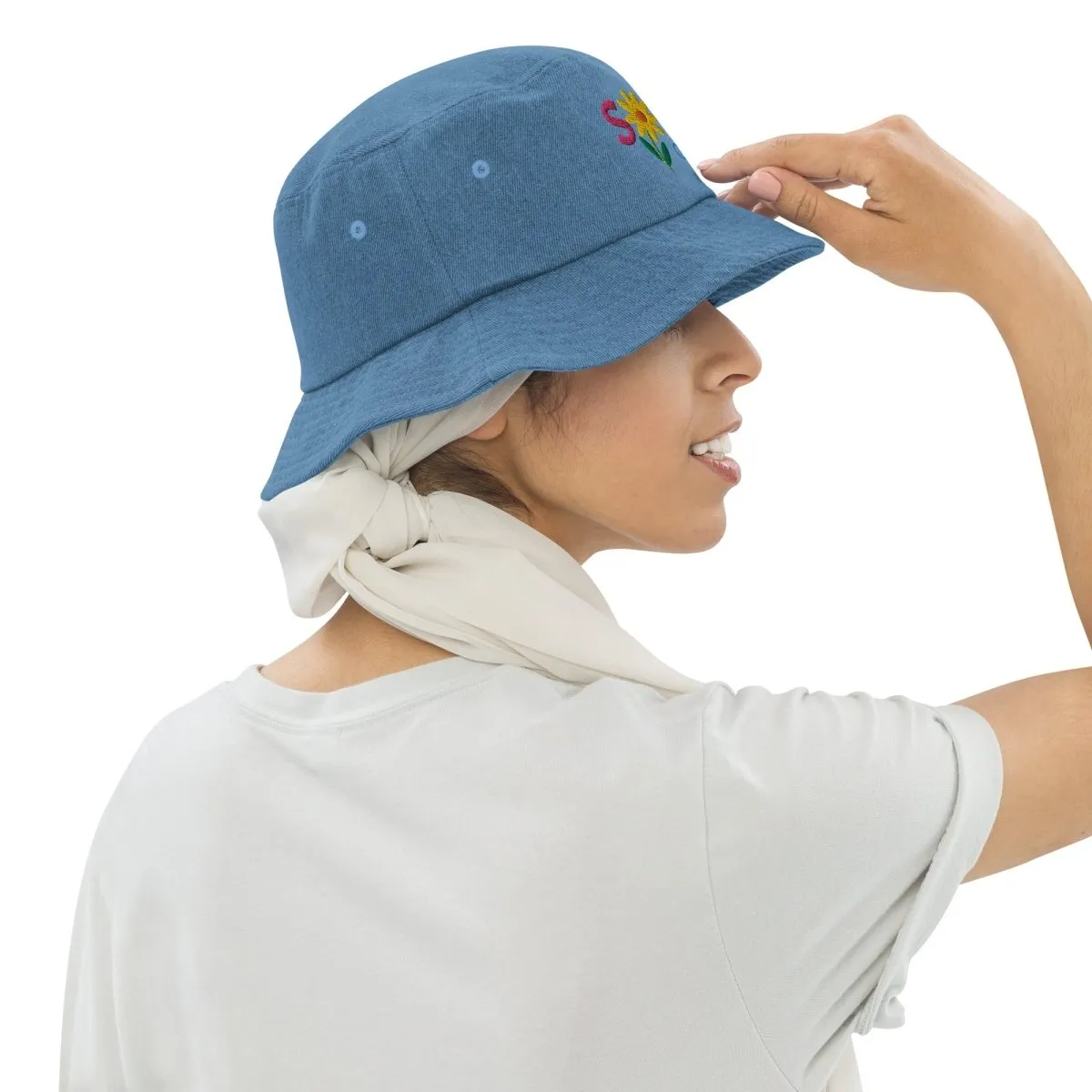 Spring Blossom Denim SOBER AF Bucket Hat