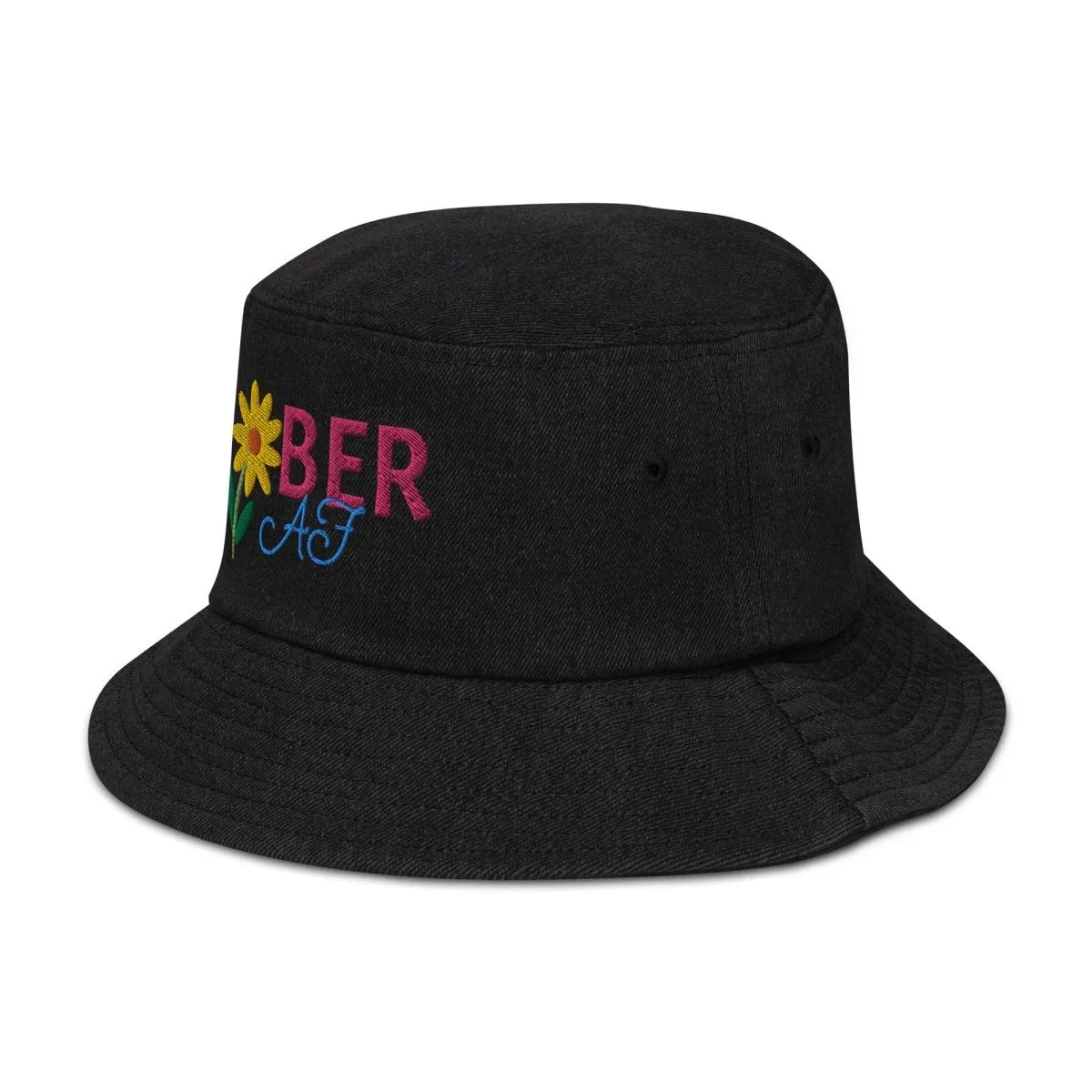 Spring Blossom Denim SOBER AF Bucket Hat