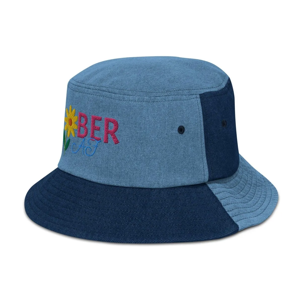 Spring Blossom Denim SOBER AF Bucket Hat