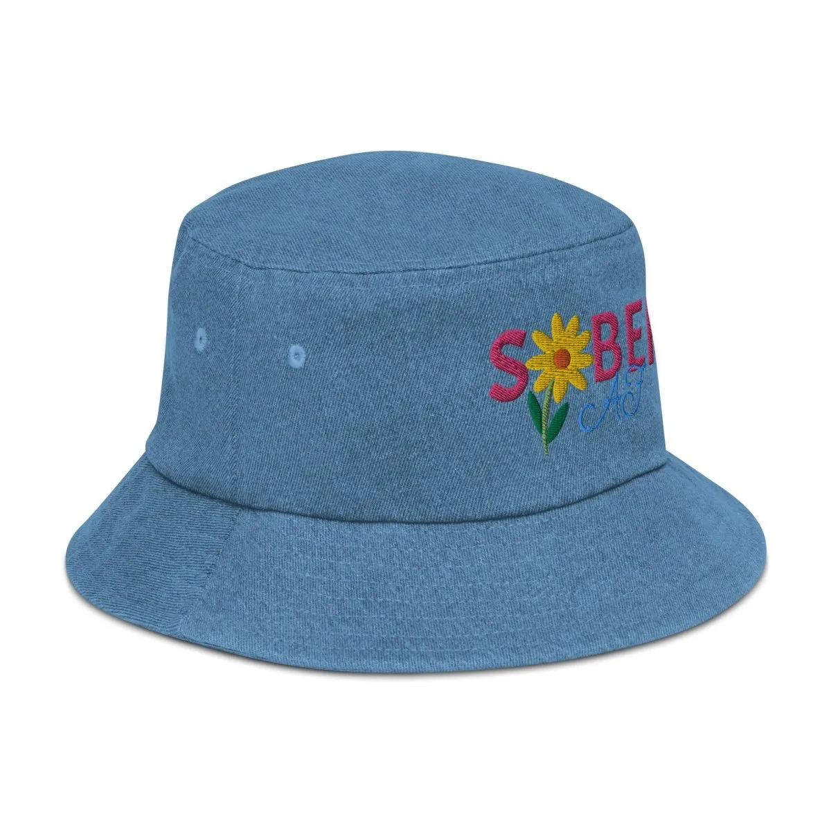 Spring Blossom Denim SOBER AF Bucket Hat