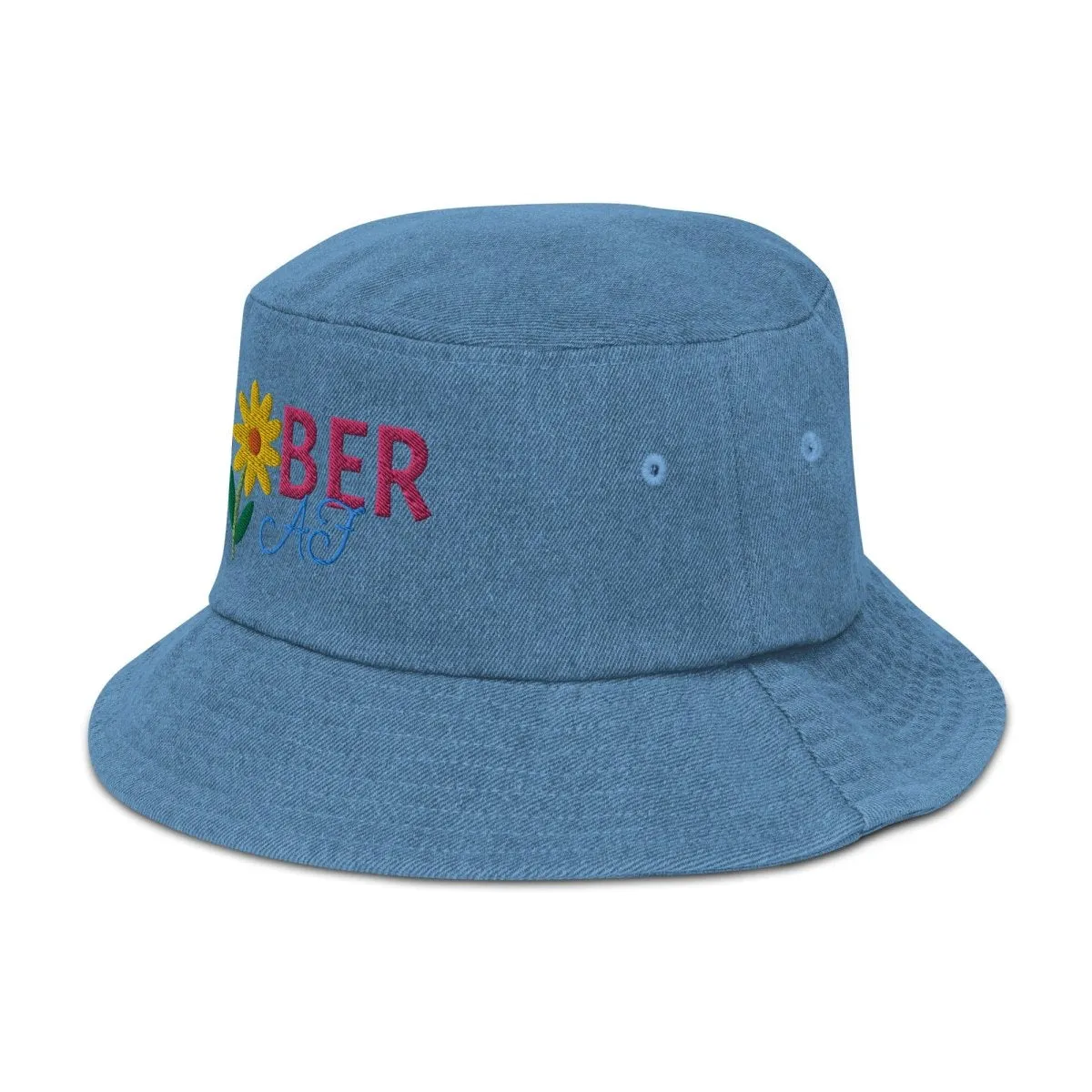 Spring Blossom Denim SOBER AF Bucket Hat
