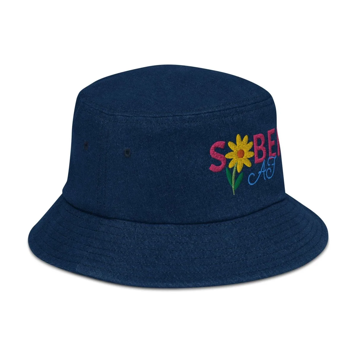 Spring Blossom Denim SOBER AF Bucket Hat