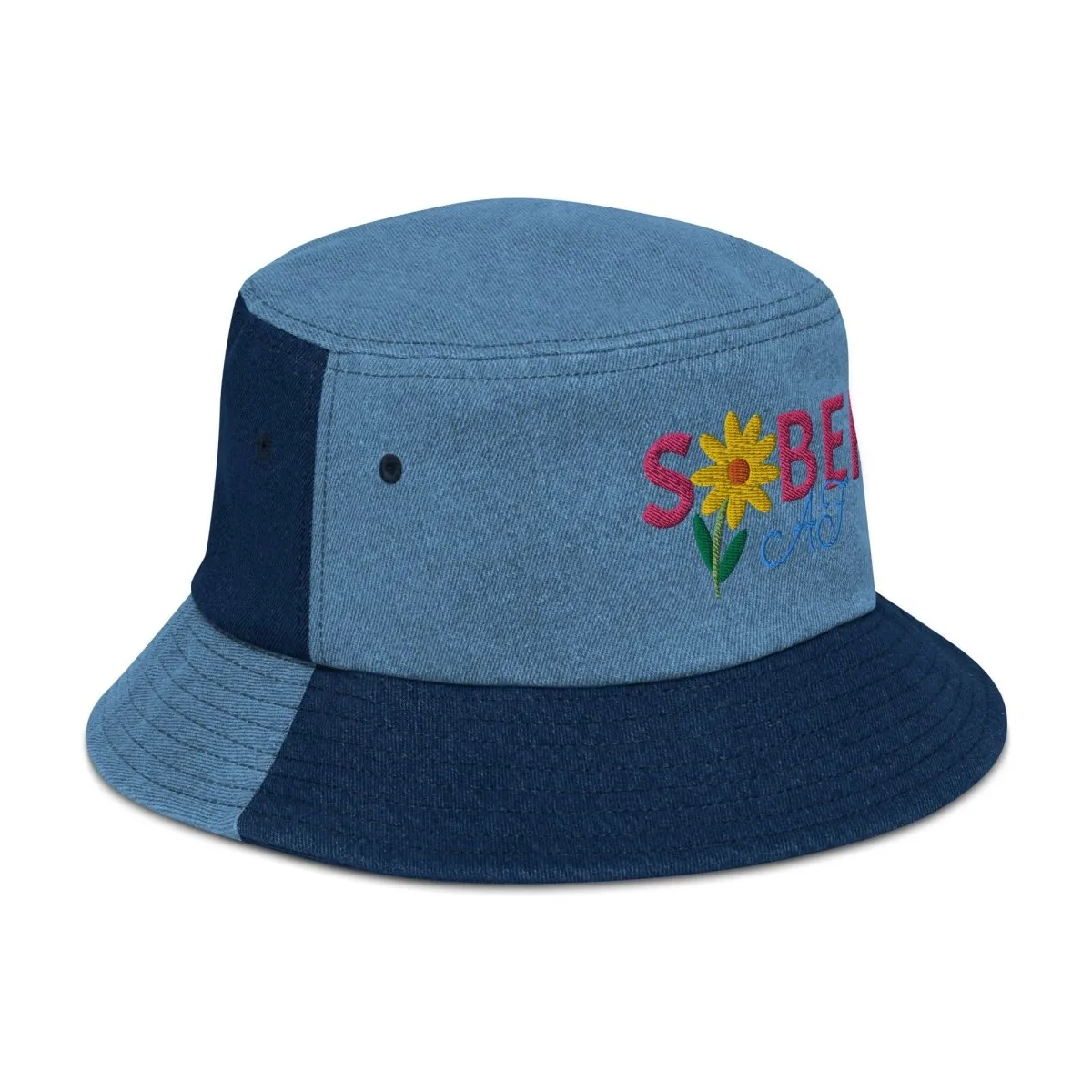 Spring Blossom Denim SOBER AF Bucket Hat