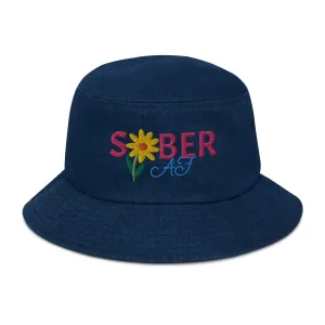 Spring Blossom Denim SOBER AF Bucket Hat
