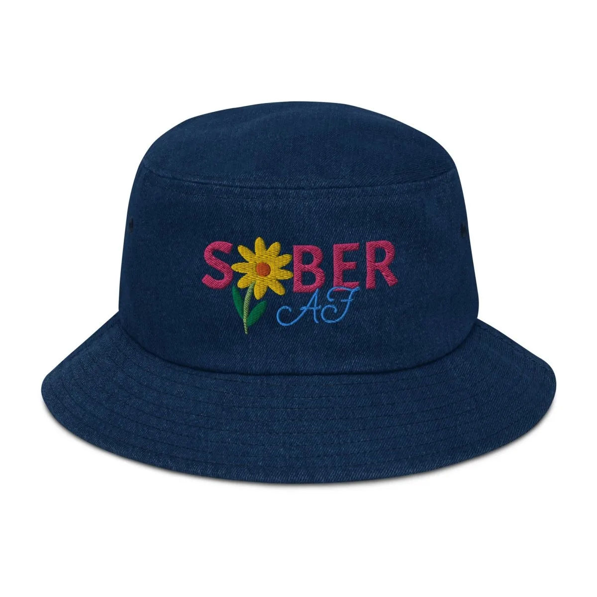 Spring Blossom Denim SOBER AF Bucket Hat